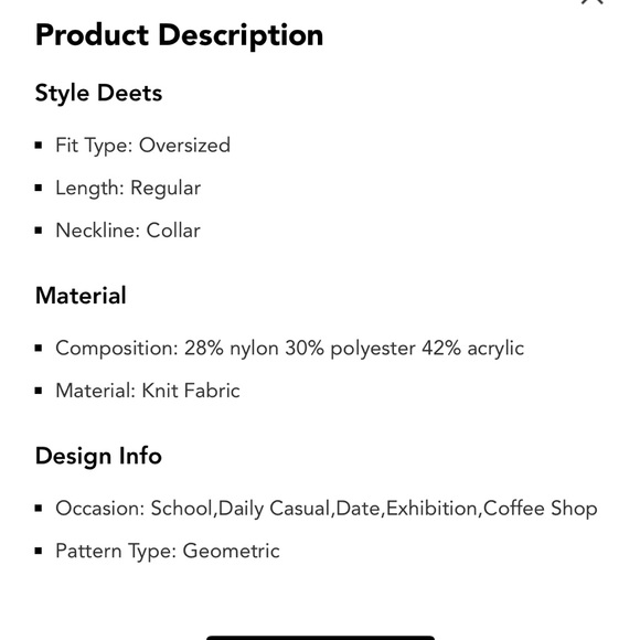 Patchy Sailor Collar Cardigan, EUC - Picture 6 of 6